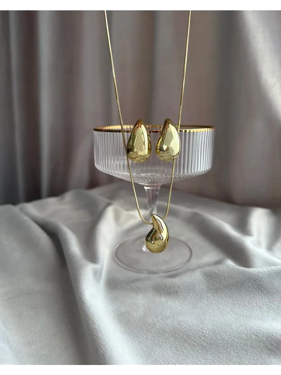 Conjunto Colar e Brinco Gota
