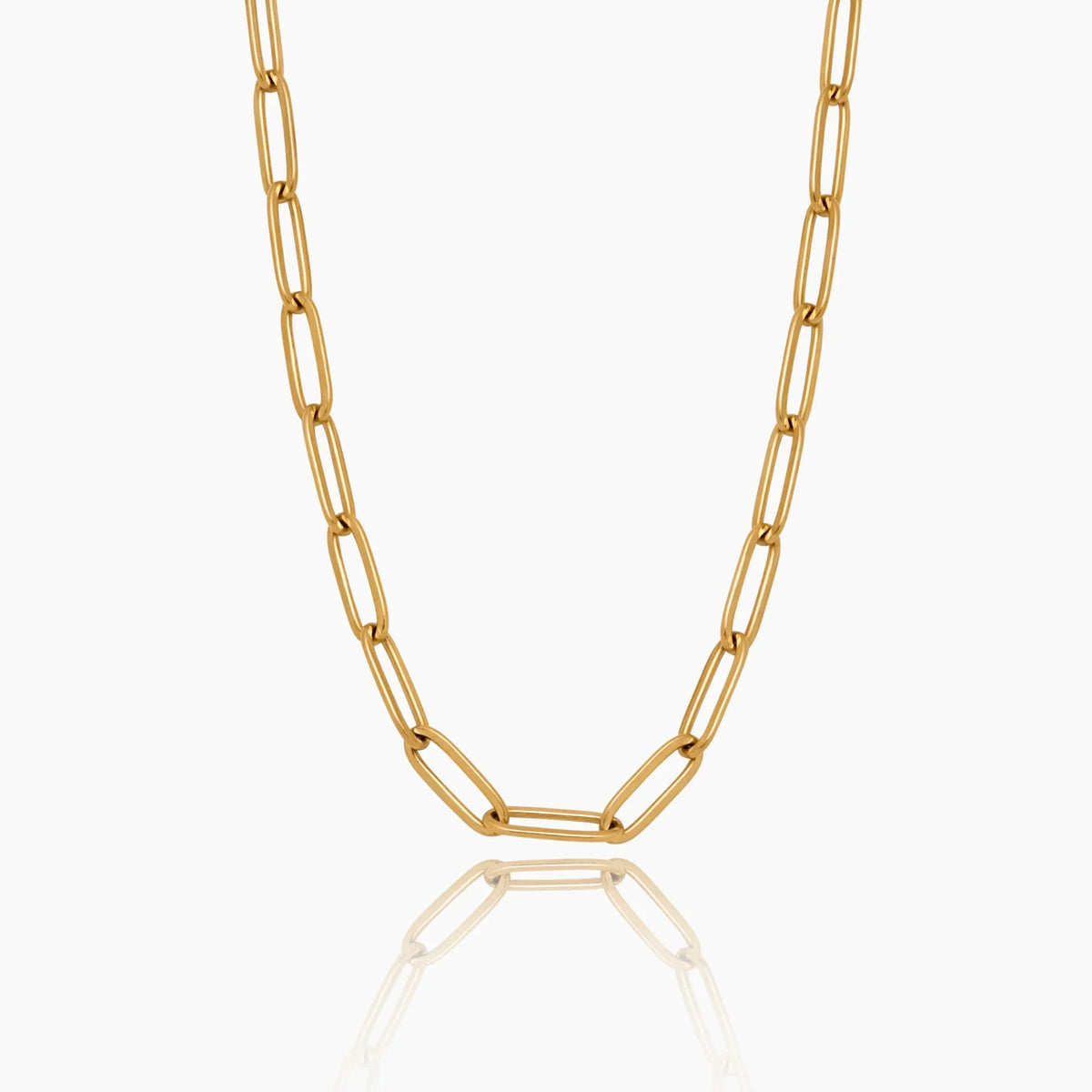 Colar Paperclip Banhado em Ouro 18K
