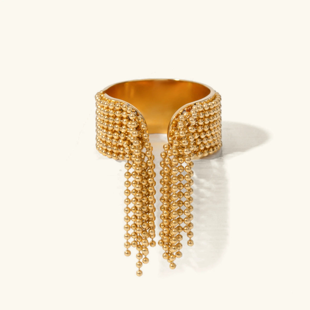 Anel Cascata Banhado em Ouro 18k